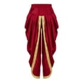 thumbnail image 2 of Nyeemya Kids Boys Casual Baggy Pants Satin Dhoti Trousers Carnival Theme Party Dance Pants Burgundy 16, 2 of 7