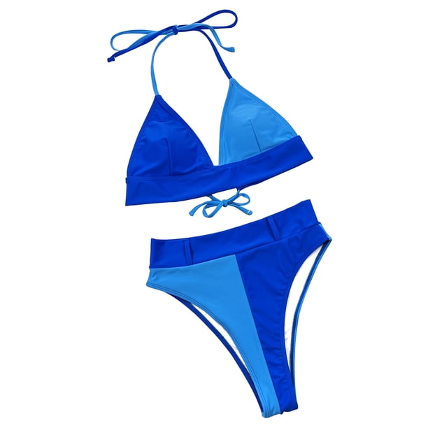 Traje de baño dividido con estilo para mujer Cintura ahuecada Color de costura Cómodo OAVQHLG3B Store lin121212