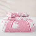 thumbnail image 5 of jejeloiu Dreamy Princess Style Bed Spread Queen For Girls,Ribbon Bow Monogram Initial A Pattern Queen Coverlet Set For Kids,3 Pieces, 5 of 7