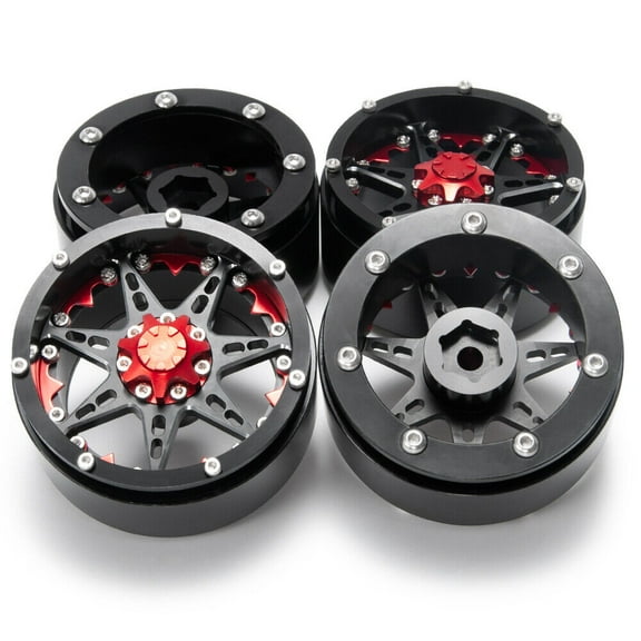2.2" Alloy Beadlock Wheel Rims Hub Fits for 1:10 RC Crawler Axial SCX10 TRX4 Tamiya