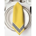 thumbnail image 2 of Cloth Napkins Set of 6 - 20x20 Inches, Yellow Washable Reusable Table Napkins, Black White Modern Geometric Abstract Art Soft & Absortbent Dining Napkin for Party Wedding Hotel Restaurant, 2 of 8