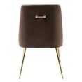 thumbnail image 2 of WestinTrends Carlo Upholstered Velvet Accent Chair with Gold Metal Legs, Coffee, 2 of 8