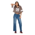 thumbnail image 2 of Forever 21 Women’s Mesh Cropped Boxy Football Tee, XS-XL, 2 of 6
