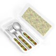 thumbnail image 4 of Cauagu Squirrel And Fox In The Forest Print 3-Pieces Toddler Cutlery Set , Kids Silverware Set with Spoons Forks & Knife Stainless Steel Utensils for Kids Dishwasher Safe, 4 of 8