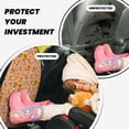 thumbnail image 4 of Fuzoiu Plaid Sunflower Print 2 Pack Kick Mat Back Seat Protector With 3 Storage Pockets, Universal Car Seat Back Organizer For Kids Pets, Waterproof Backseat Protector For Most Car, 4 of 8