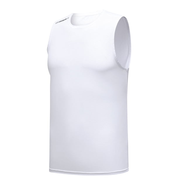 Camiseta deportiva sin mangas de seda helada de secado rápido para hombre - Camiseta sin mangas de gran tamaño con gran capacidad de absorción para correr y hacer fitness