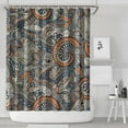 thumbnail image 2 of Artistic Floral Bohemian Curtain 72x84 Inches, Quick-Dry Polyester with Plastic Rings, Paisley Retro Elegant Design for Bathrooms, 2 of 5