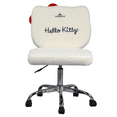thumbnail image 3 of Impressions Vanity Hello Kitty Sherpa Swivel Vanity Chair with 360 Degree Rolling Wheels (White), 3 of 5
