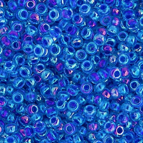 Miyuki Glass Seed Beads 11/0 (22gms), Blue Violet AB Lined-Dyed [DB0353]