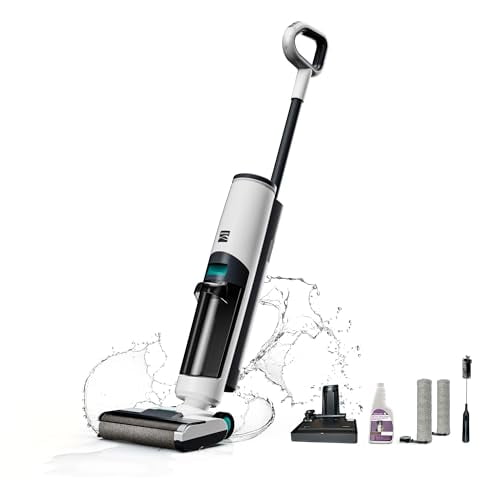 Aspiradora inalámbrica Kenmore HF5010 AquaLite 3 en 1 para suelos duros, con secado al aire automático, 35 minutos de autonomía y mopa autolimpiable de un solo borde para múltiples superficies y suci