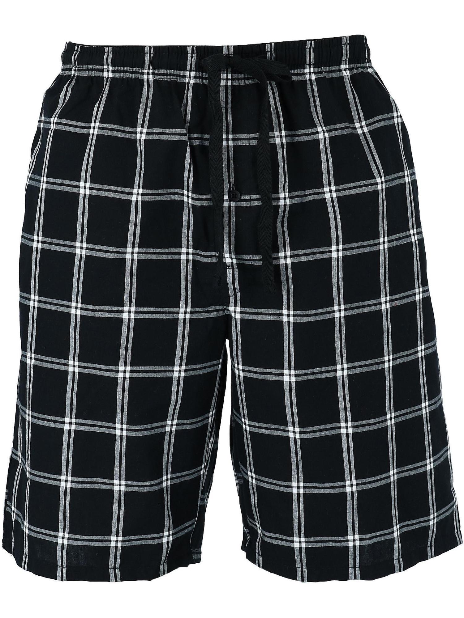 Hanes Cotton Madras Drawstring Sleep Pajama Shorts (Men)