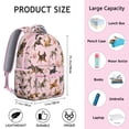 thumbnail image 6 of Dogs with Flowers Backpack for School,Cute School Bag,Schoolbag with Adjustable Shoulder Straps & Padded Back,15.3"x11"x7.1".﻿, 6 of 6
