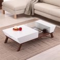 thumbnail image 2 of Bowery Hill Contemporary Wood Coffee Table with Storage in White, 2 of 5