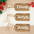 thumbnail image 4 of FXMLRLK 12 PCS Christmas Stocking Name Tags, DIY Unfinished Personalized Wooden Bead Blank Tags, Farmhouse Xmas Hanging Gift Tags for Christmas Stocking Home Farmhouse Decor,Brown, 4 of 8
