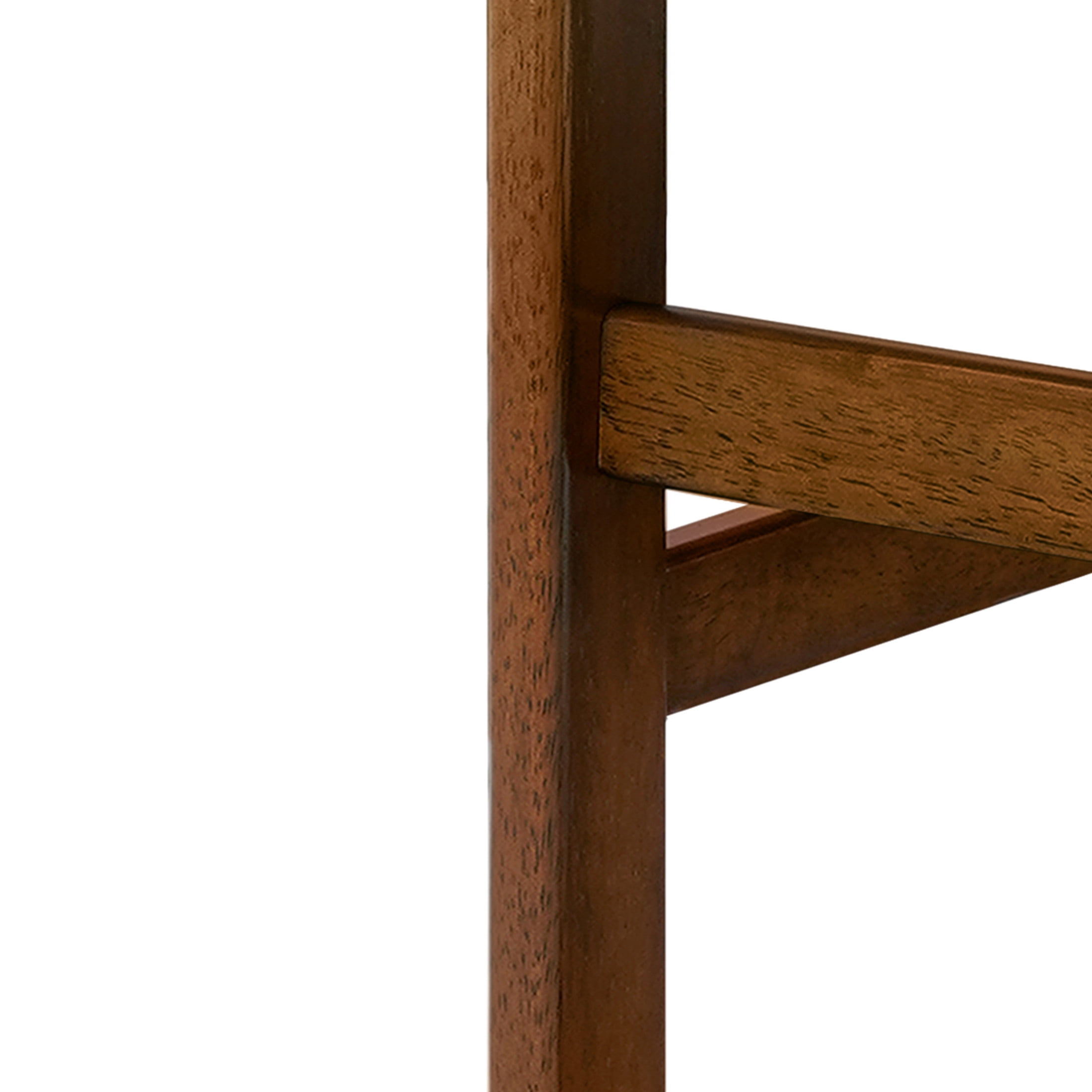 Christopher Knight Home Mid-Century Wood Counter Stools with Upholstered Seat, Walnut+Green, Set of 2