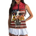 thumbnail image 3 of Whosucclay Patriotic Cow with Sunflowers Workout Tank Tops for Ladies Breathable Moisture Wicking Relaxed Workout Shirts XS - 2XL, 3 of 7