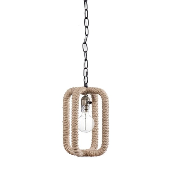 Nelson Pendant in Natural Rope and Metal
