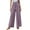 Purple, variant on Tittly Palazzo Pants Wide Leg Pants Woman Women's High Waist Casual Solid Color Elastic Waist Loose Wide Leg Pants Trousers Baggy Pants Baggy Pants Women Black L