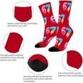 thumbnail image 4 of Chaussettes Rouges Tricotées avec Animaux Chaussettes Mi-Mollet Glace 6 7 Chaussettes Mi-Mollet pour Maman et Femmes, 4 of 5