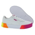 thumbnail image 4 of Puma Carina Neon Fade Girls Shoes Size 5.5, Color: White/Pink, 4 of 5