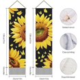 thumbnail image 4 of Tapiz de girasol de 2 piezas, tapiz vertical de flores de mariposa para colgar en la pared, tapiz de flores amarillas, arte rústico, 4 of 8