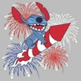 thumbnail image 2 of Girl's Lilo & Stitch Firework Rocket Ride for Stitch Graphic Tee Athletic Heather Small, 2 of 5