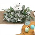 thumbnail image 4 of 70.87IN Artificial Flocked Lambs Ear Garland - Greenery Vines, Faux Green Leaves for Mantle, Wedding, Home Party Decor, DIY Floral (1 Pack), 4 of 7