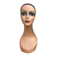 thumbnail image 1 of HILABEE Female Bald Mannequin Head Manikin Head Stand Smooth Stable Base Display Dark Green, 1 of 8
