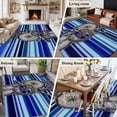 thumbnail image 5 of Large Area Rugs for Living Room Bedroom, Vintage Anchor Nautical 6'x9' Rug Washable Carpet Runner Indoor Outdoor, Coastal Blue Striped Non Slip Floor Mats Rug for Kitchen, Playroom, 5 of 8