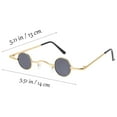 thumbnail image 2 of Gafas de sol punk Gafas de sol redonda de protección UV con marco de círculo de metal para mujeres hombres, 2 of 3
