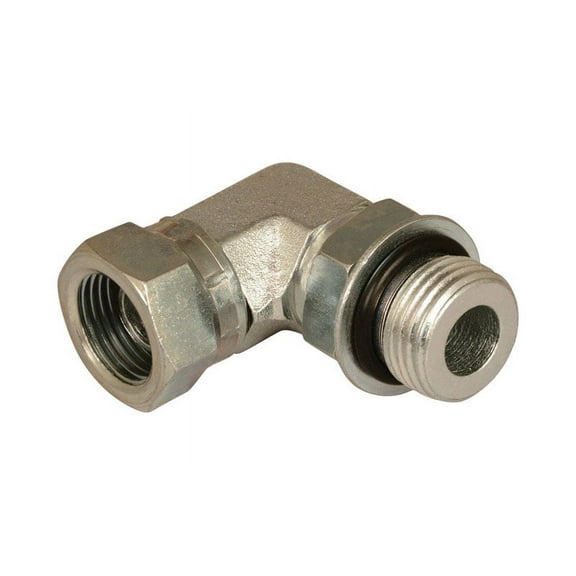 Apache 39006126 .50 in. Male O-Ring x .37 in. Female Pipe- 90 Degrees Swivel- Hydraulic Adapter