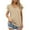 Khaki, variant on Lumivie Summer Tops For Women 2025 Plus Size Linen Vneck Tshirts Shirts For Women Graphic Dressy Womens Blouses For Work Professional Oversized Workout Shirts For Women Funny Sayings