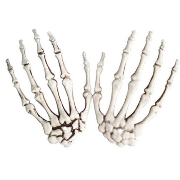 Jongmart Halloween Skeleton Hands Plastic Hand Skeleton Model for