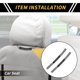 thumbnail image 2 of Manijas de agarre para reposacabezas de 2 piezas Unique Bargains para Jeep Wrangler JL JLU JK JKU TJ LJ YJ 1995-2017, manija de agarre para reposacabezas trasero del coche, tela Oxford, ABS, gris, 2 of 6