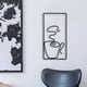 thumbnail image 4 of Escultura de pared,Decoraciones de pared de metal Decoraciones colgantes de café,Pared floral para interiores,baño,dormitorio,sala de estar,Escultura de pared de silueta Estatuas de jardín, 4 of 8
