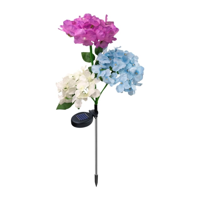 TopLLC New Solar Lantern Hydrangea Macrophylla Simulated Flower Household Garden Garden Lantern