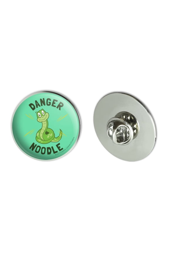 Danger Noodle Snake Funny Humor Metal 1.1" Tie Tack Hat Lapel Pin Pinback