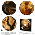 thumbnail image 3 of Designart "Simplicity Orange Buddhism Guru IV" Spiritual Floater Framed Wall Art Print, 3 of 7