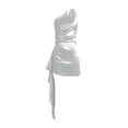thumbnail image 3 of WILLBEST Vestido Corto Informal Para Mujer, Asimétrico, Sin Mangas, Con Espalda Descubierta Y Cuello Inclinado, Para Salidas Diarias Y Actividades De Ocio., 3 of 3