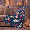 thumbnail image 6 of Festive Cats Winter Scarves Santa Hats Bring Cheerful, Playful Pet Portrait Pattern, Warm Flannel Blanket for Living Room and Bedroom, Cat Lovers Christmas Gift, Pet Lover Home Decor, 6 of 9