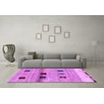 thumbnail image 3 of Ahgly Company Indoor Round Abstract Purple Contemporary Area Rugs, 6' Round, 3 of 4