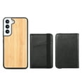 thumbnail image 6 of Allytech Wooden Case for Samsung Galaxy S22/ Galaxy S22 5G 2022(6.1"), Detachable Magnetic Back Wallet Card Slots Shockproof Protective Folio Kickstand Case for Samsung Galaxy S22 2022, Bamboo, 6 of 8