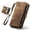 Coffee, variant on TECH CIRCLE 2-in-1 Magnetic Phone Case with Wrist Strap for iPhone 17 Pro (2025), Detachable Flip Wallet Case with 8 Card Slots, Zipper Pocket, Stand, Protective Slim Magnetic Back Cover, Green