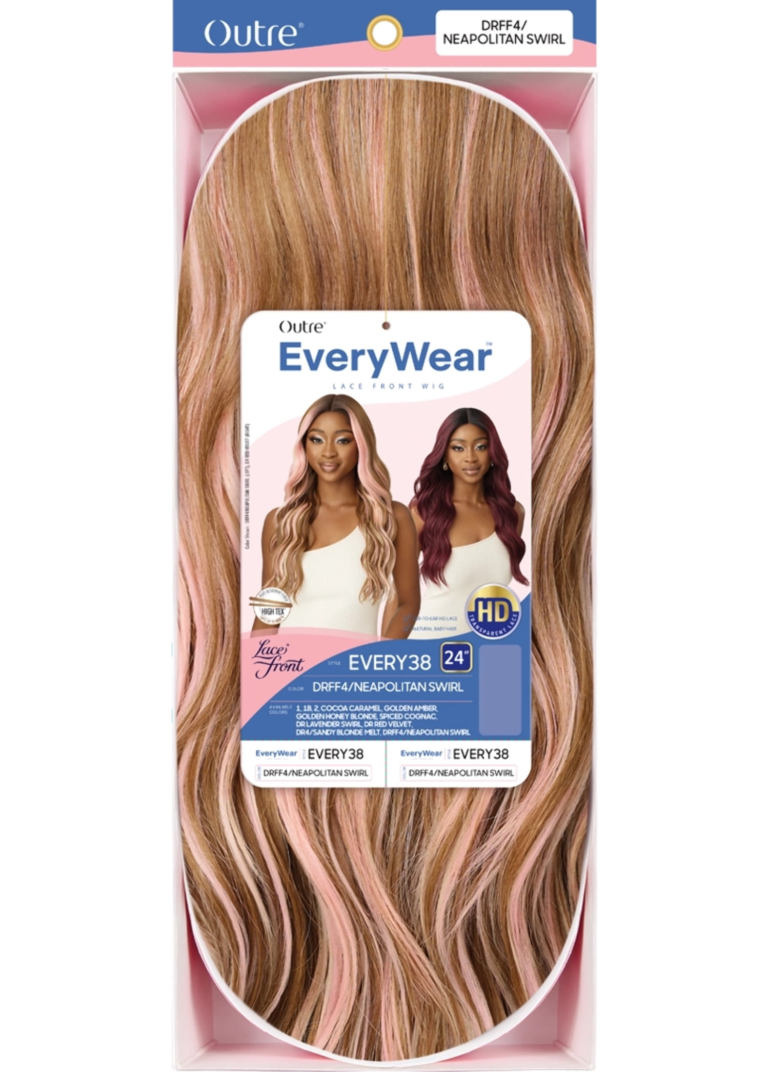 Outre Synthetic Pre-Plucked HD Transparent Lace Front Wig Every 38 QLEWE38