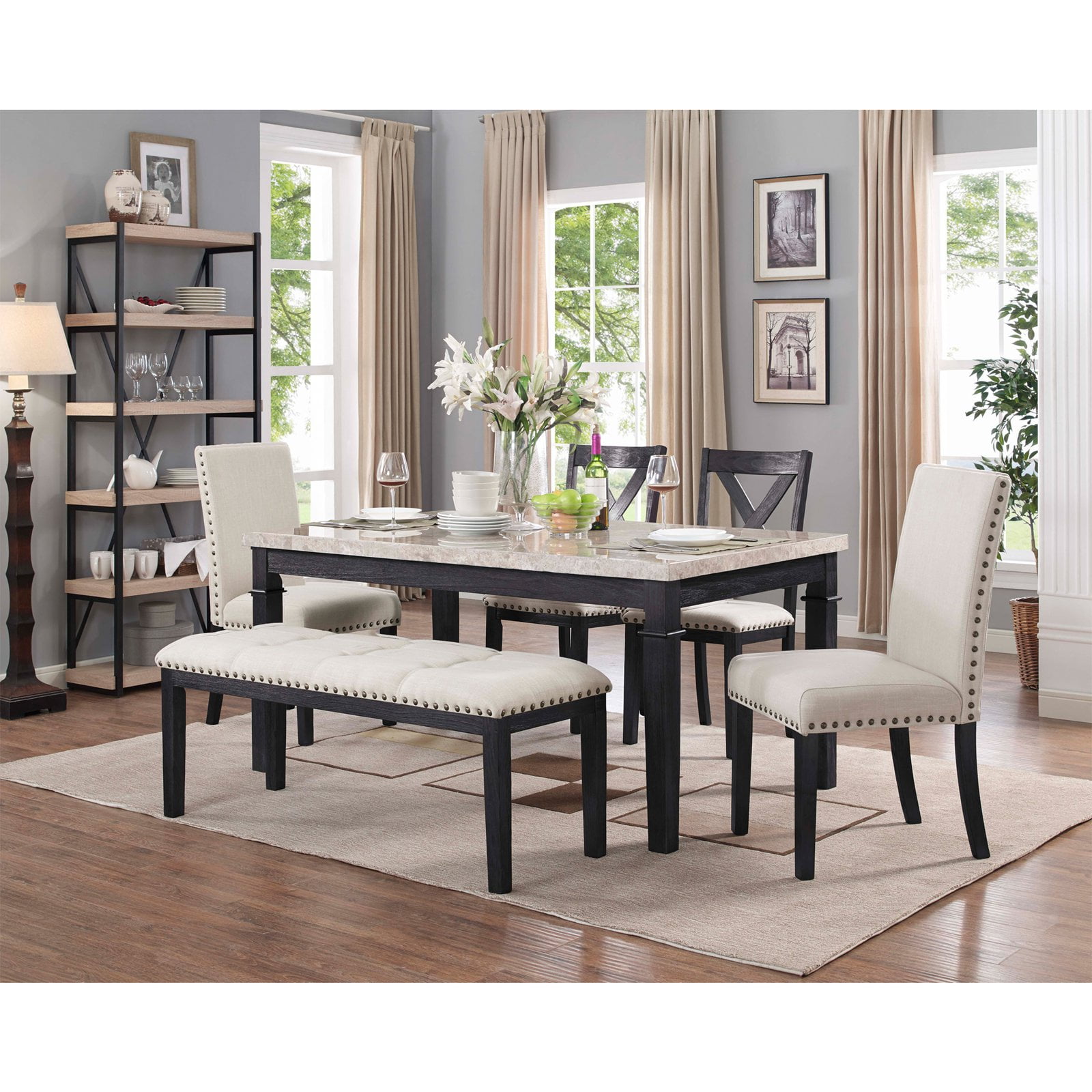 Bradley 6 Piece Dining Table Set - Walmart.com