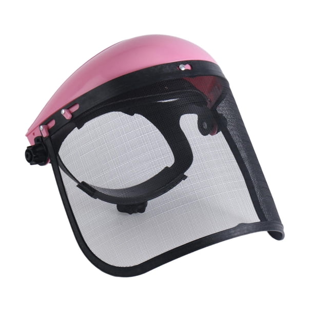 Protector facial para motosierra, ligero, con visera de malla metálica protectora para Rosa