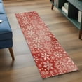 thumbnail image 5 of Christmas Snowflakes Kitchen Runner Rug 2x6 Washable Runners for Hallway Non Slip Red Winter White Snow Retro Large Area Rug Indoor Floor Carpet for Bathroom Laundry Entryway Bedroom Living Room, 5 of 8