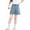 Light Blue, variant on KAUOD Jean Skirt for Girls, Teens Kids Elastic Waist A Line Denim Skirts, Y2k Pleated Ruffle Flared Gymnastics Shorts
