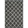 thumbnail image 5 of SAFAVIEH Dallas Jerrie Geometric Shag Area Rug, Dark Grey/Ivory, 8' x 10', 5 of 10