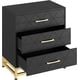 thumbnail image 5 of Negra 3-cajón cómoda para dormitorio closet: slim de altura chest con soft-close glides y anti-tip kit, 28.7-pulgada h para space saving, 5 of 8